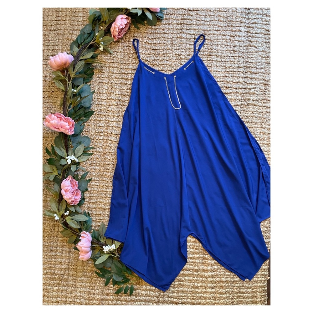 Asymmetrical Blue Summer Dress